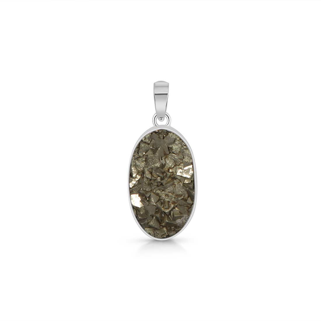 Pyrite Druzy Pendant-(PYR-P-24.)