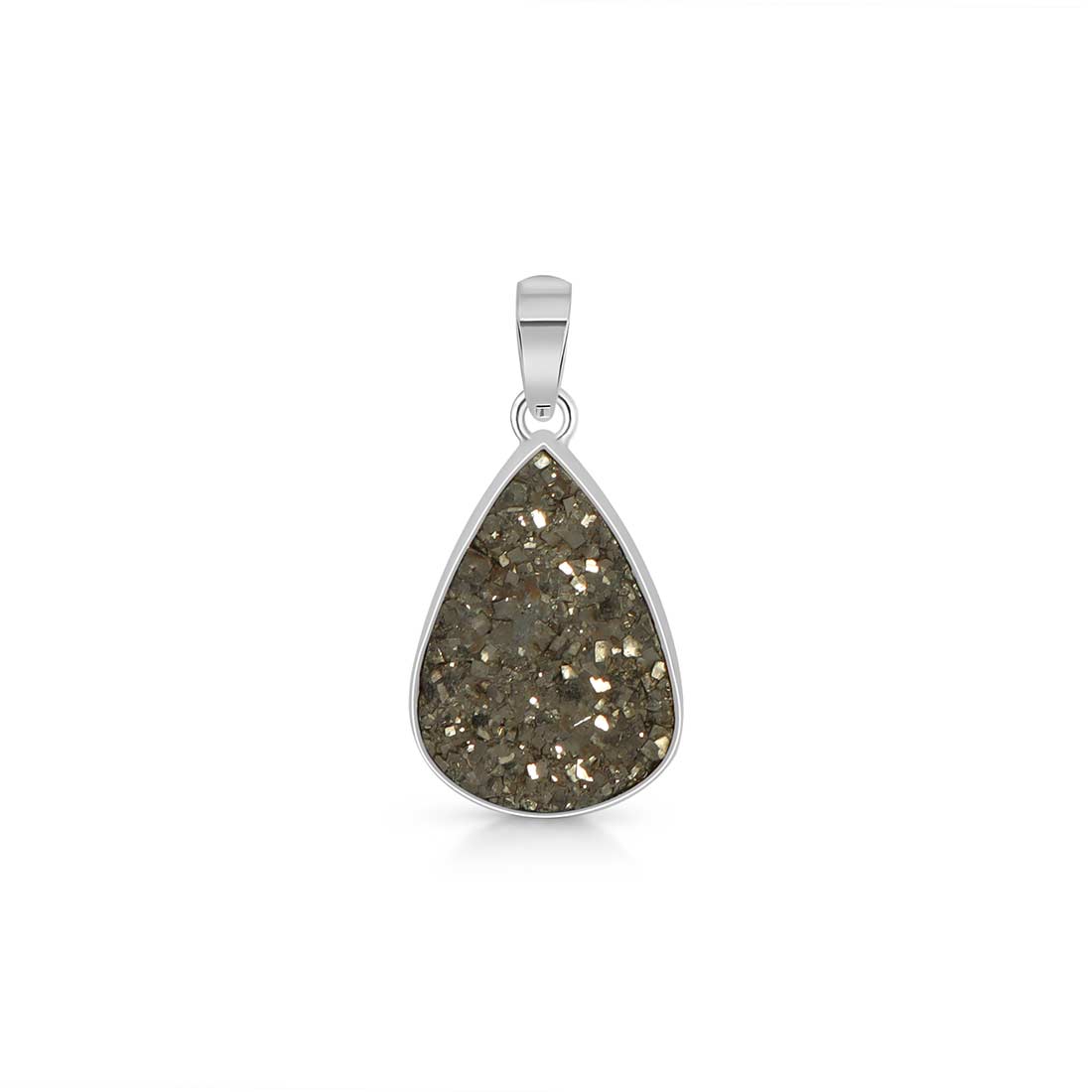 Pyrite Druzy Pendant-(PYR-P-5.)