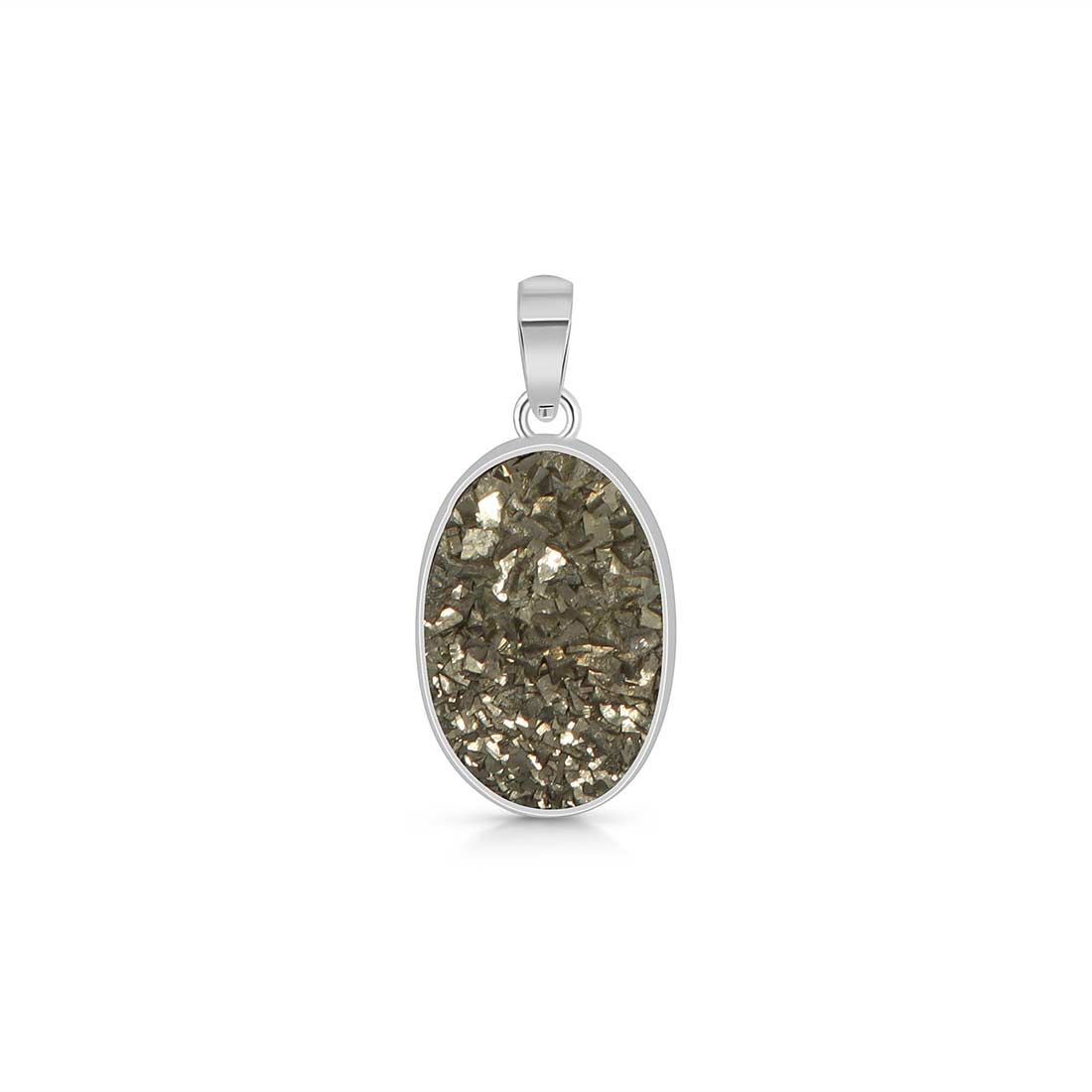 Pyrite Druzy Pendant-(PYR-P-6.)