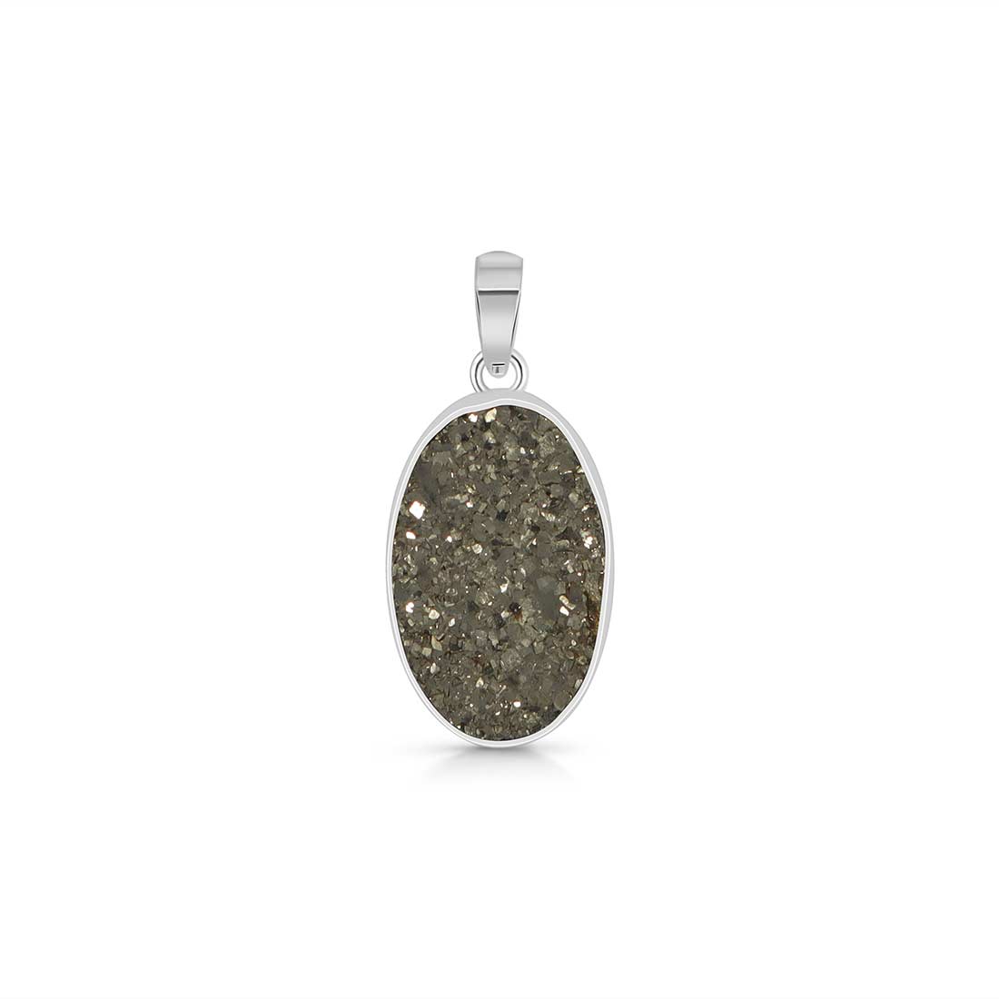 Pyrite Druzy Pendant-(PYR-P-7.)