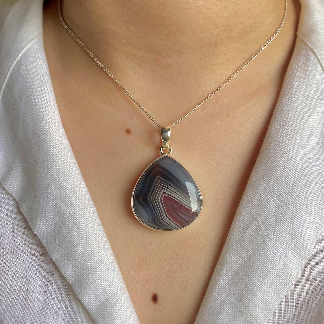 Botswana Agate Pendant-(RBA-P-19.)