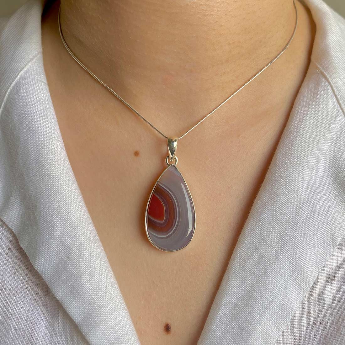 Botswana Agate Pendant-(RBA-P-9.)