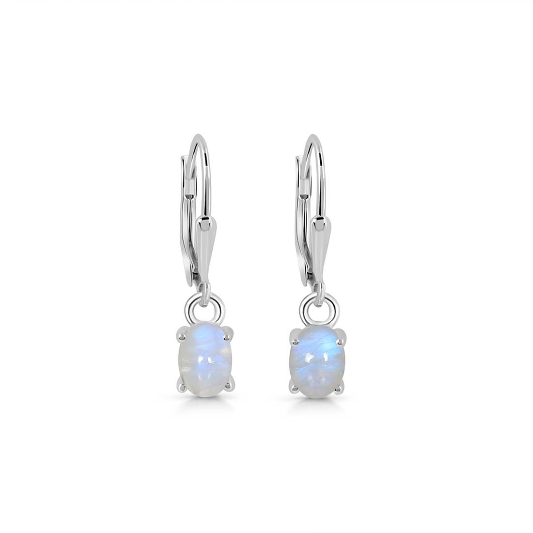 Moonstone Leverback Earring-(RBM-SE-1177.)