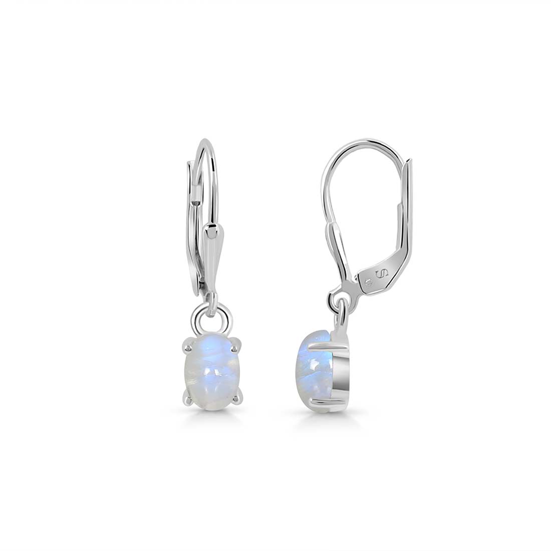 Moonstone Leverback Earring-(RBM-SE-1177.)