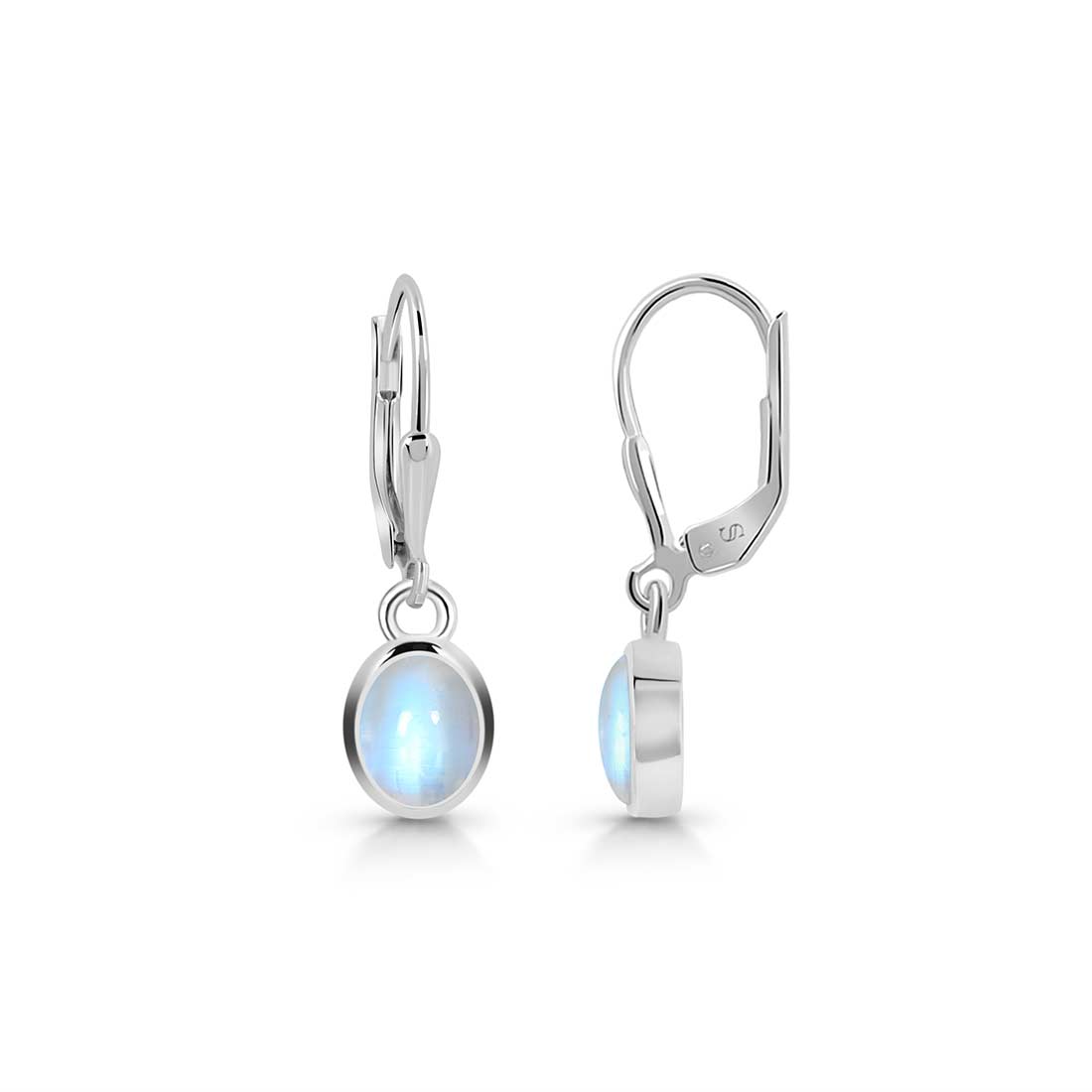 Moonstone Leverback Earring-(RBM-SE-1242.)