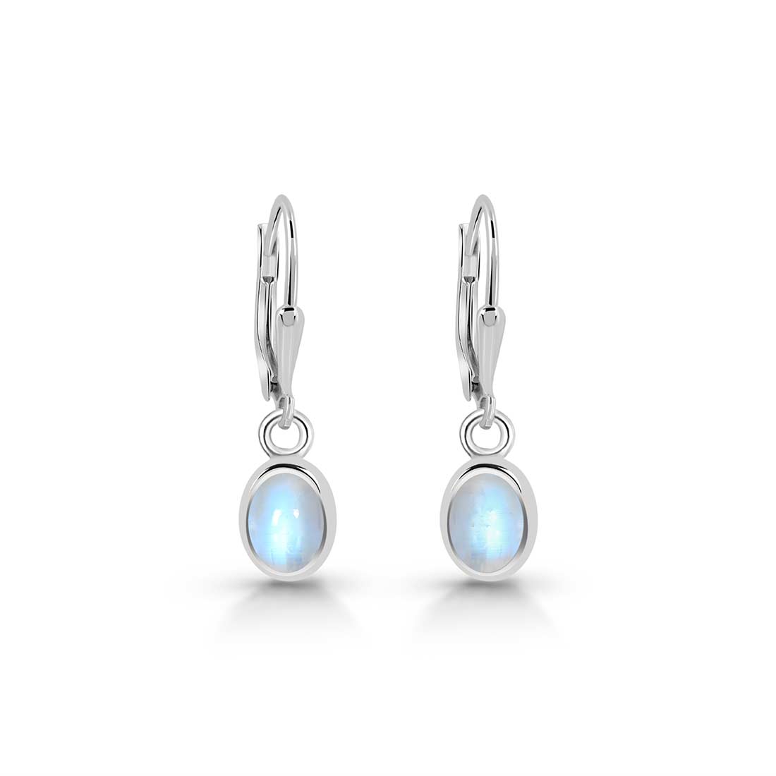 Moonstone Leverback Earring-(RBM-SE-1285.)