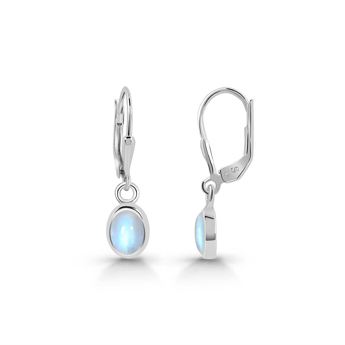 Moonstone Leverback Earring-(RBM-SE-1285.)