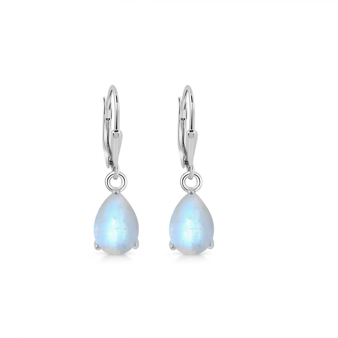 Moonstone Leverback Earring-(RBM-SE-1621.)