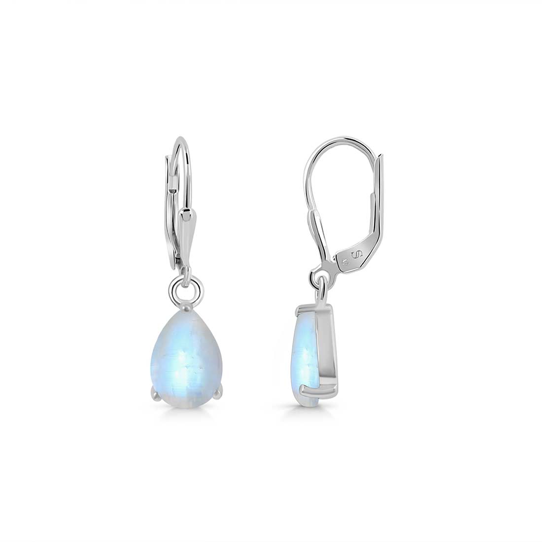 Moonstone Leverback Earring-(RBM-SE-1621.)