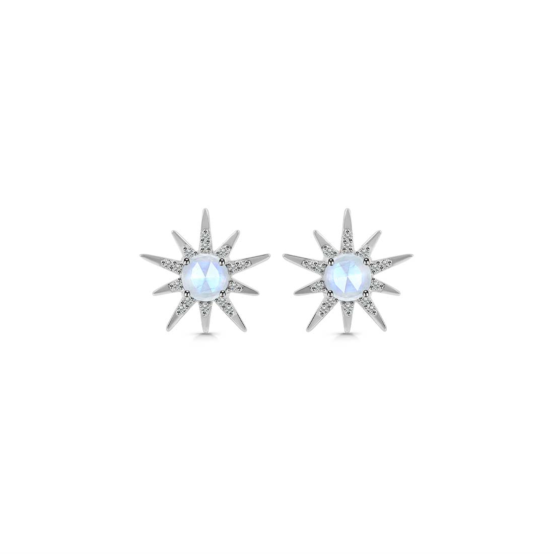 Moonstone Rose Earring-(RBM-SE-50-W.)