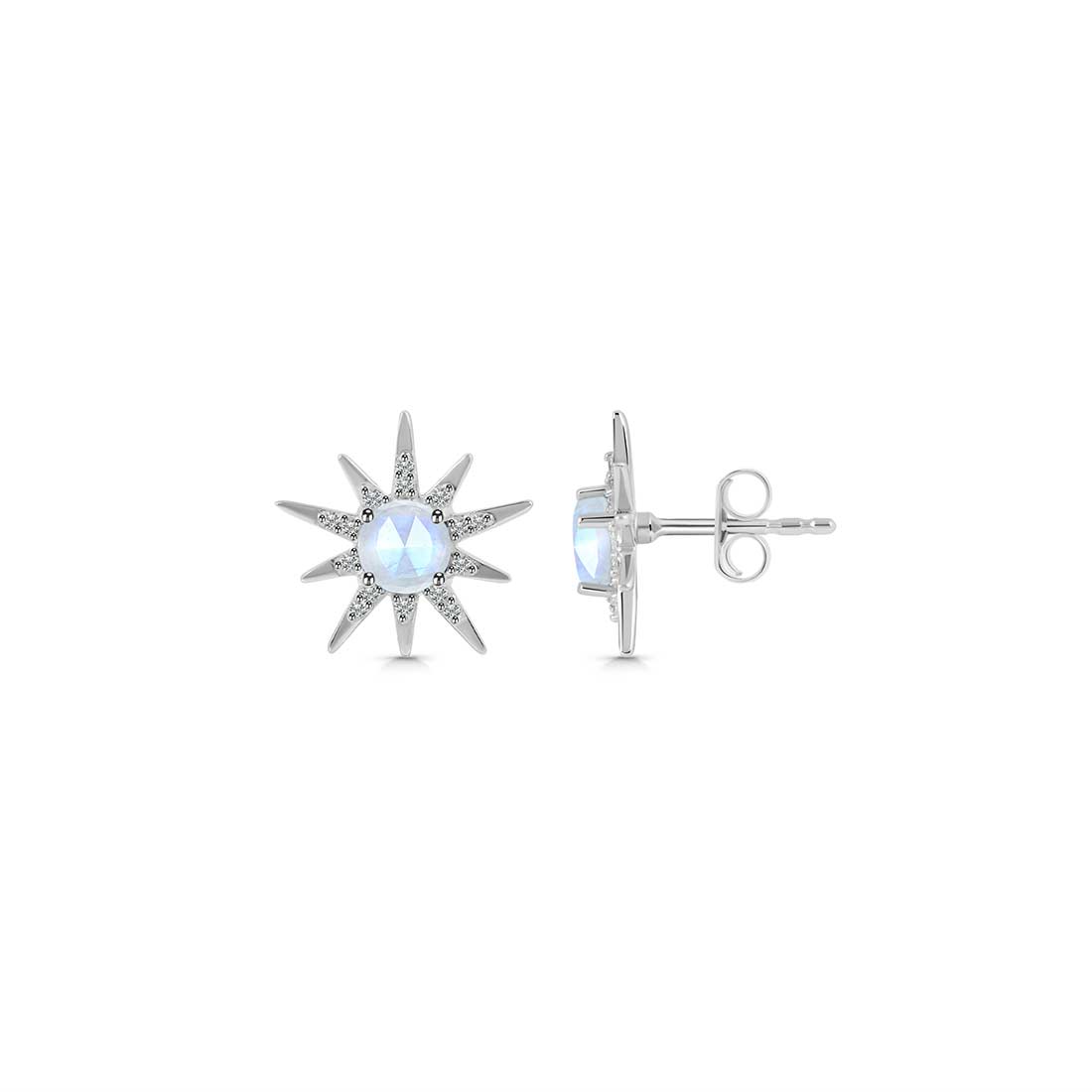 Moonstone Rose Earring-(RBM-SE-50-W.)