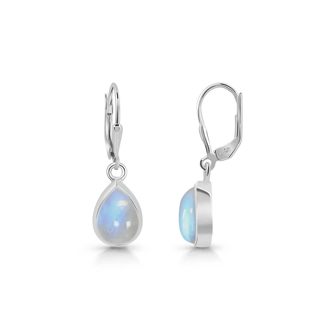 Moonstone Leverback Earring-(RBM-SE-558.)