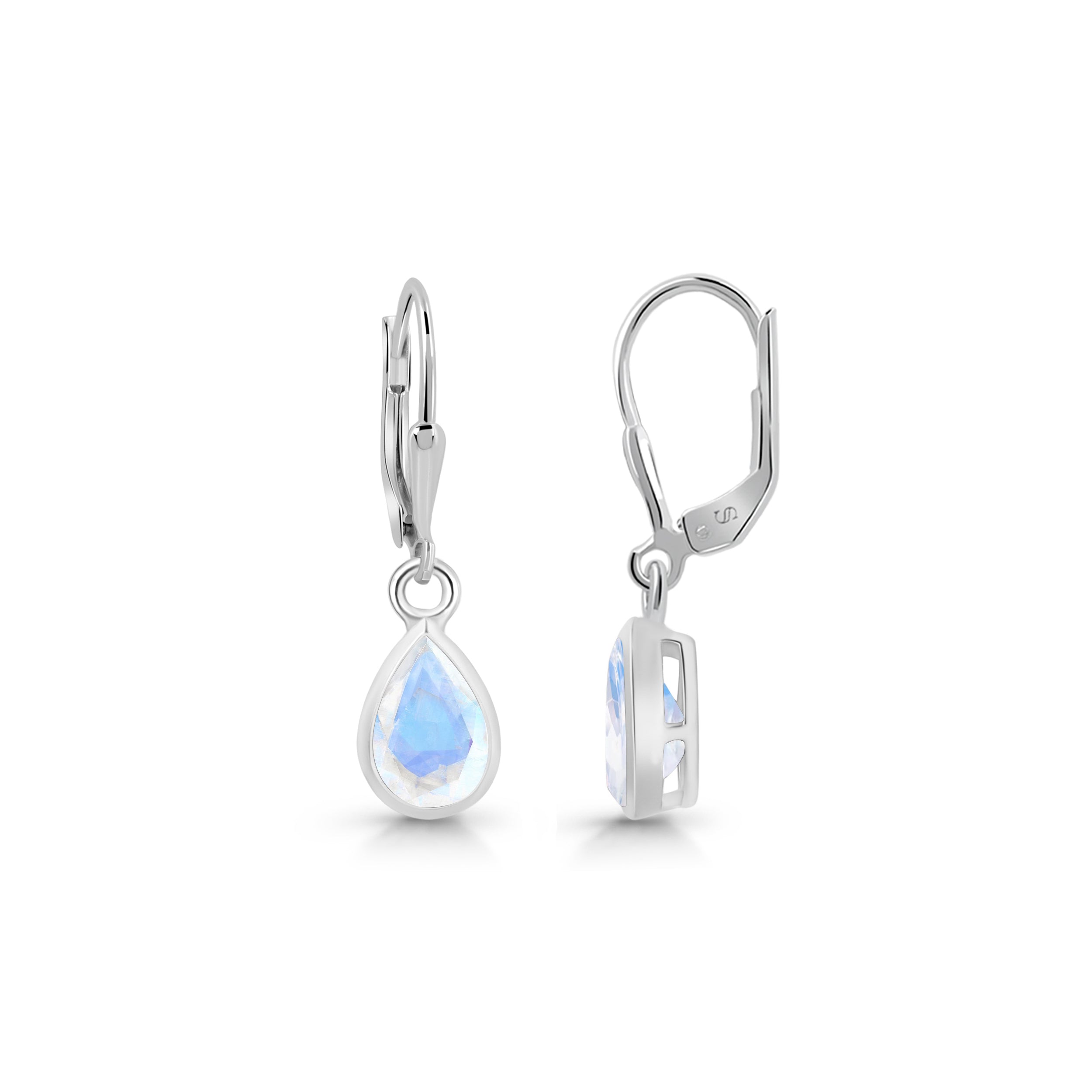 Moonstone Leverback Earring-(RBM-SE-679.)