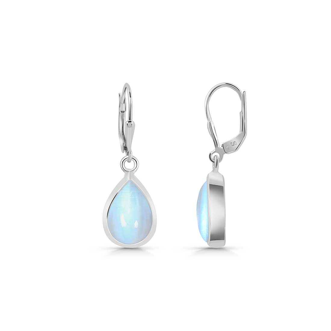 Moonstone Leverback Earring-(RBM-SE-729.)