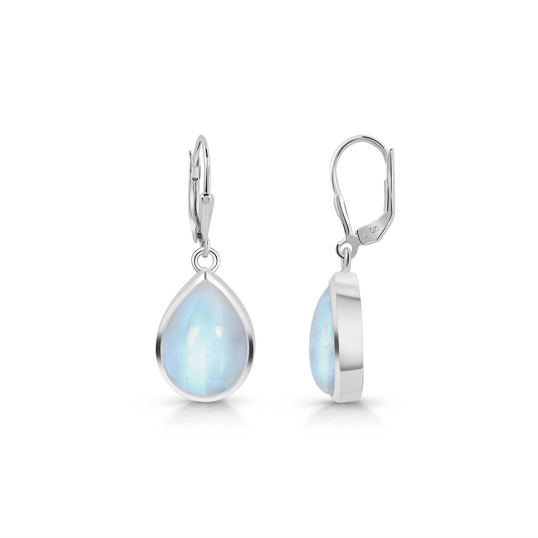 Moonstone Leverback Earring-(RBM-SE-731.)