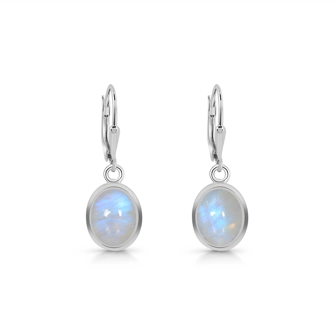 Moonstone Leverback Earring-(RBM-SE-829.)