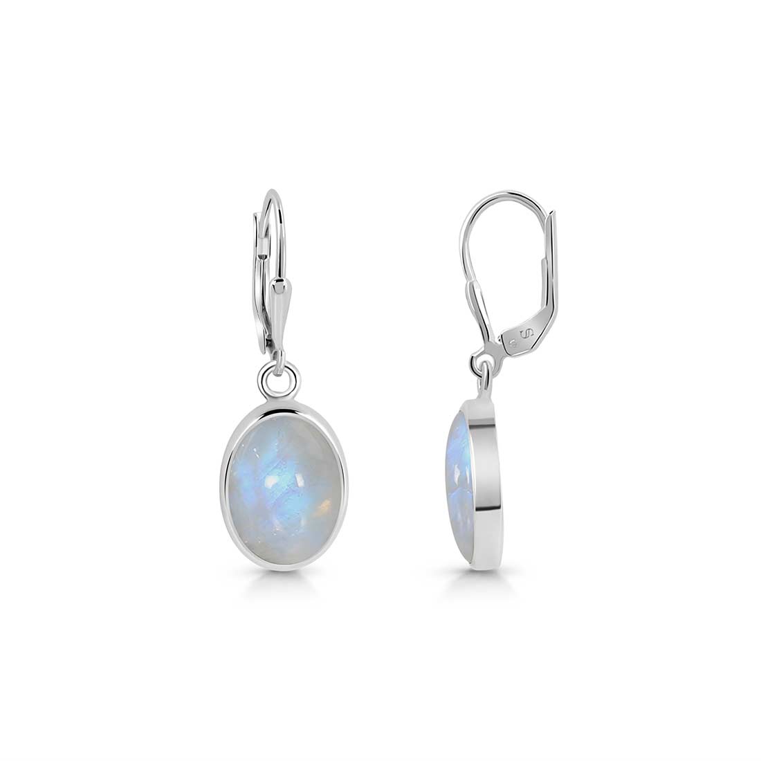 Moonstone Leverback Earring-(RBM-SE-830.)