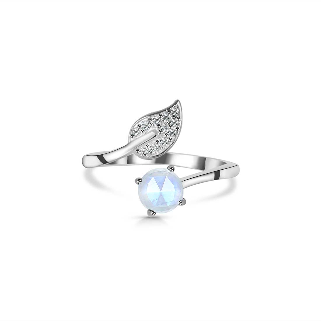 Moonstone Rose Cut Ring-(RBM-SR-1684.)