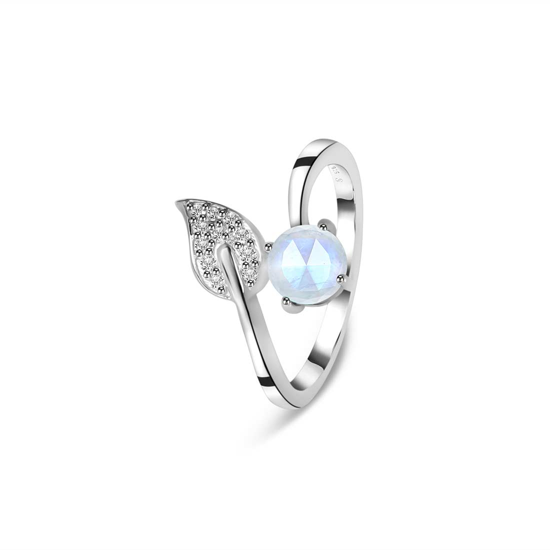 Moonstone Rose Cut Ring-(RBM-SR-1684.)