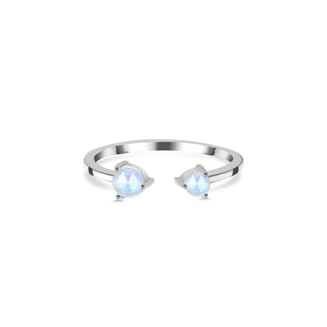 Moonstone Rose Cut Ring-(RBM-SR-1713.)