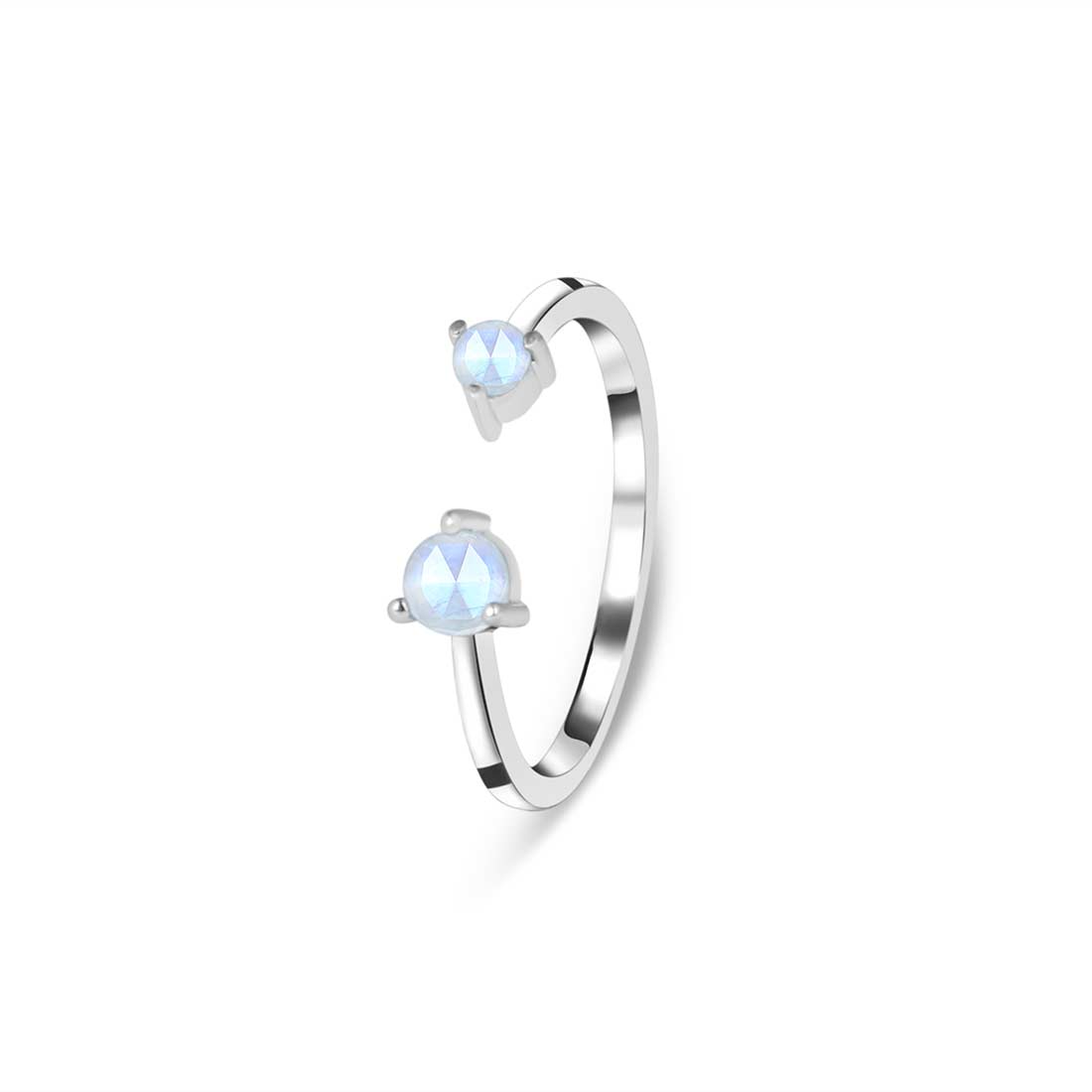 Moonstone Rose Cut Ring-(RBM-SR-1713.)