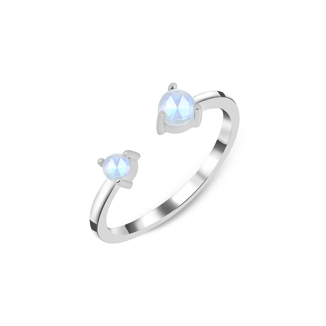 Moonstone Rose Cut Ring-(RBM-SR-1713.)