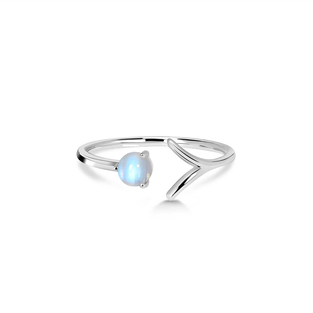 Moonstone Rose Cut Ring-(RBM-SR-1720.)