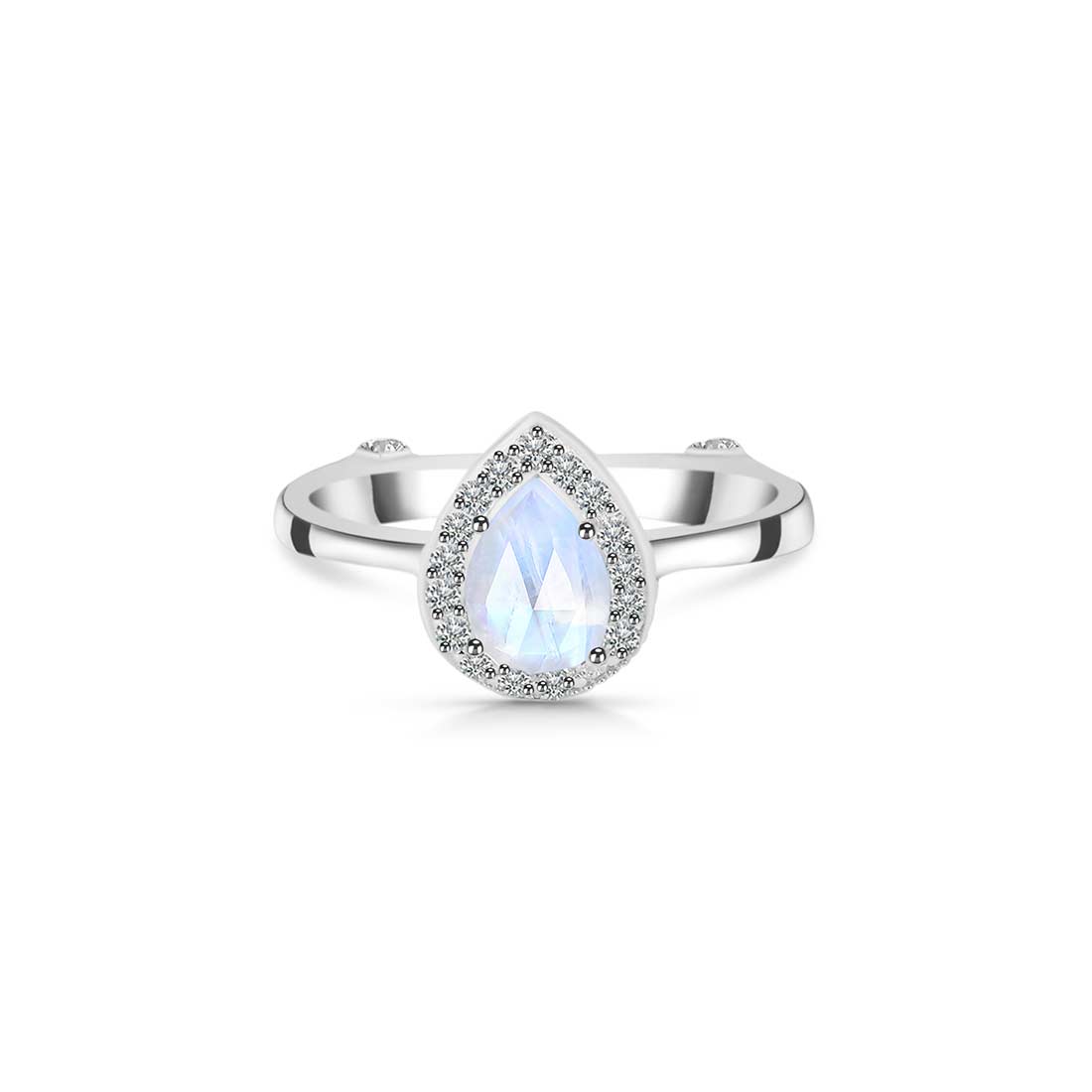 Moonstone Rose Cut Ring-(RBM-SR-1804.)