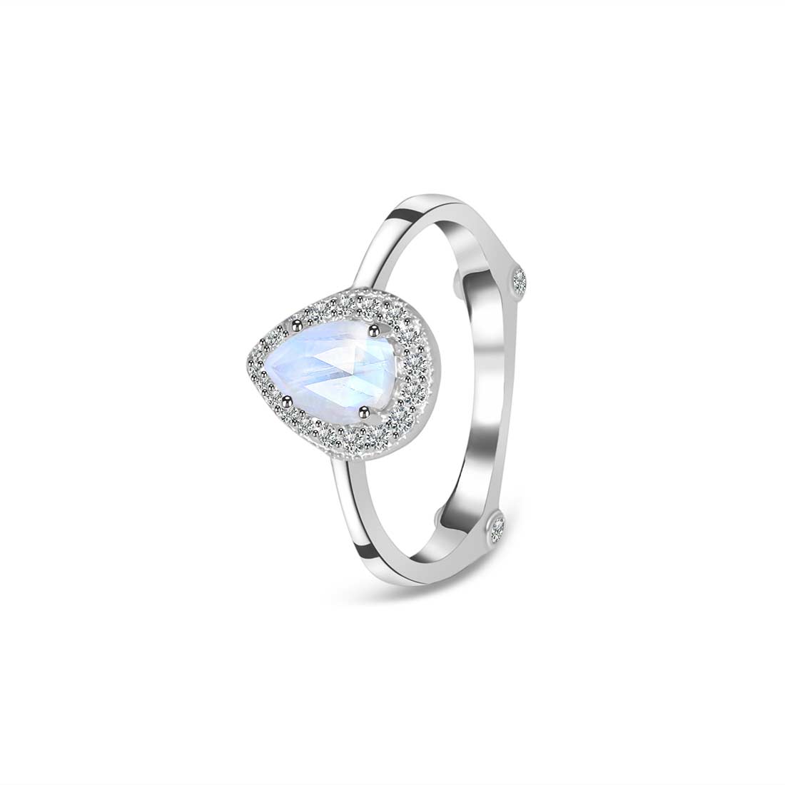 Moonstone Rose Cut Ring-(RBM-SR-1804.)