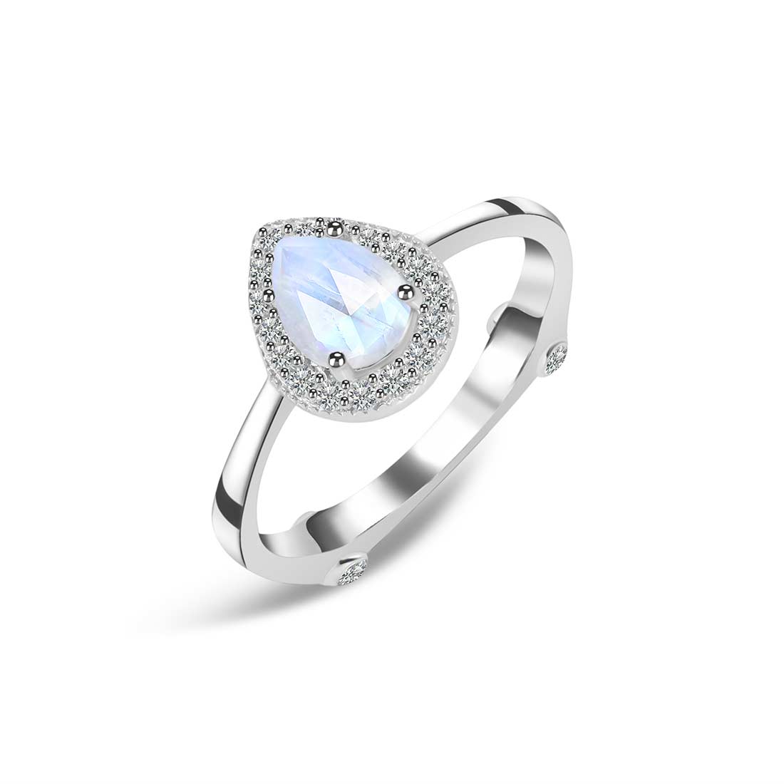 Moonstone Rose Cut Ring-(RBM-SR-1804.)