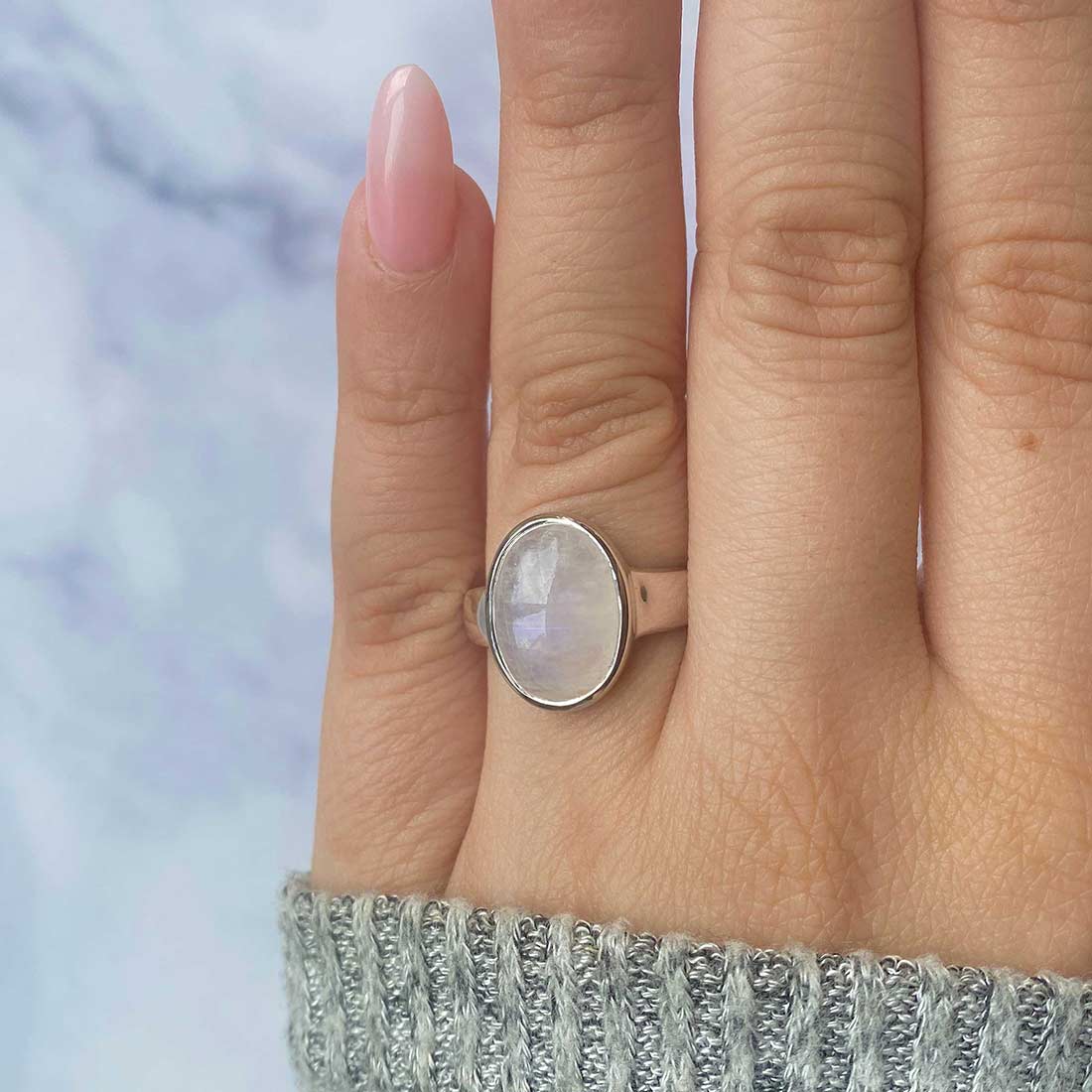 Moonstone Ring-(RBM-SR-2173.)