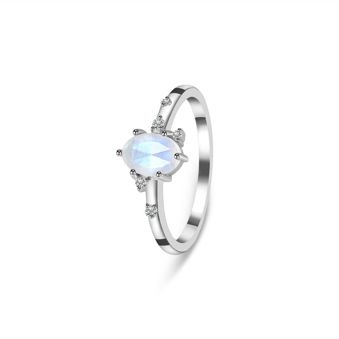 Moonstone Rose Cut Ring-(RBM-SR-2273.)