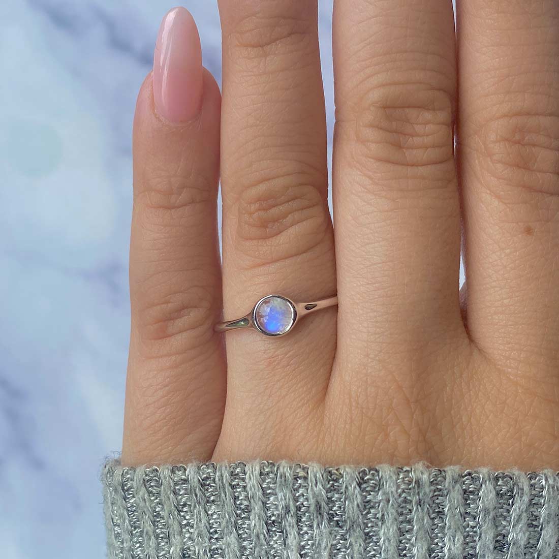 Moonstone Ring-(RBM-SR-2528.)