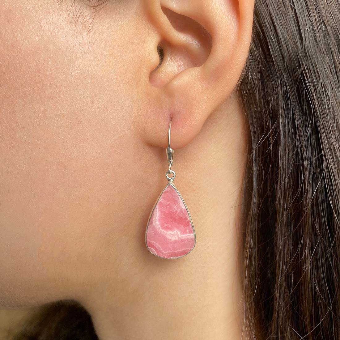 Rhodochrosite Earring-(RDC-E-17)