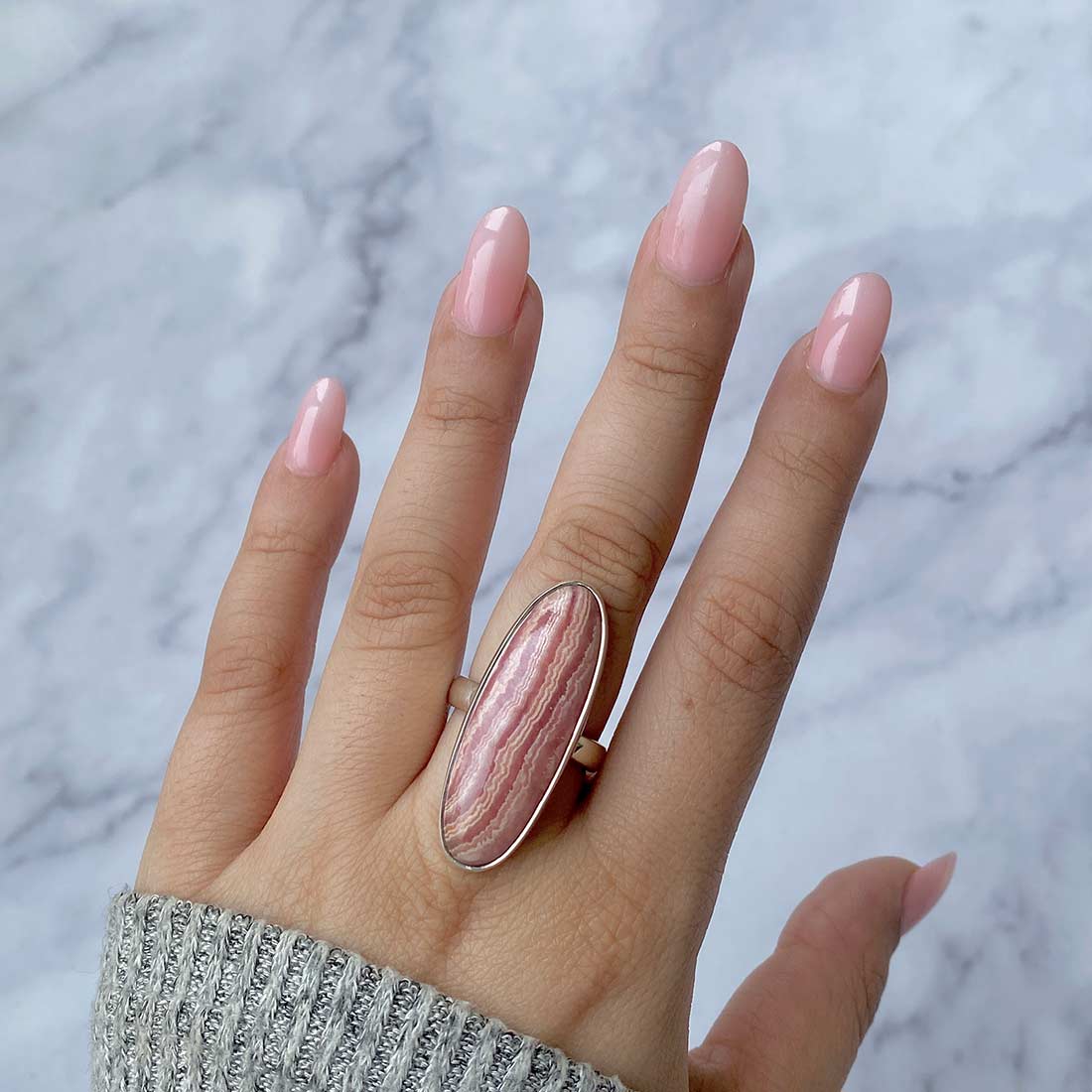 Rhodochrosite Adjustable Ring-(RDC-R-15)