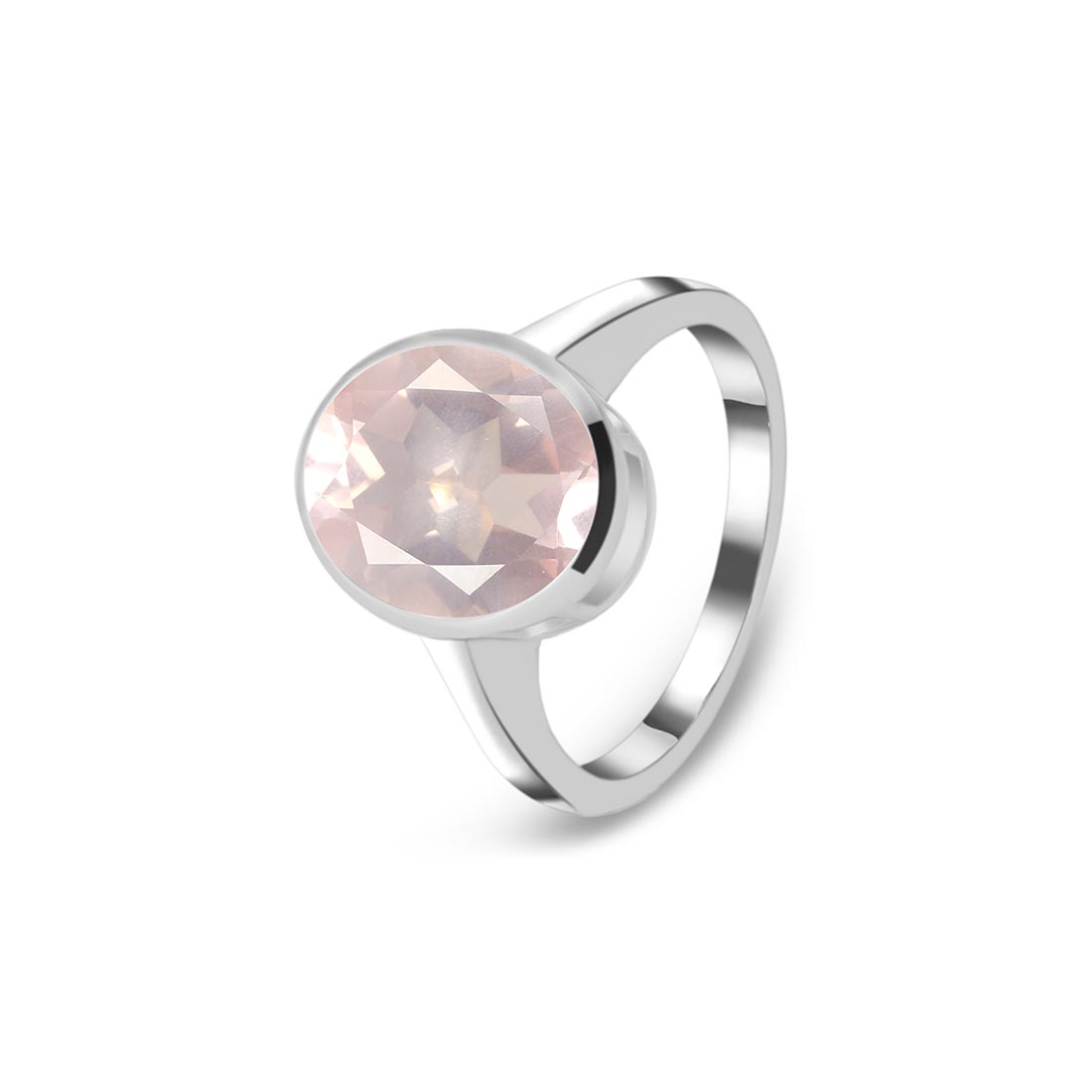 Rose Quartz Ring-(RSQ-SR-1806.)