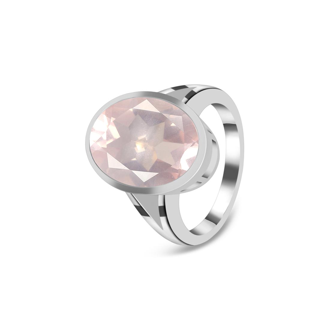 Rose Quartz Ring-(RSQ-SR-1897.)