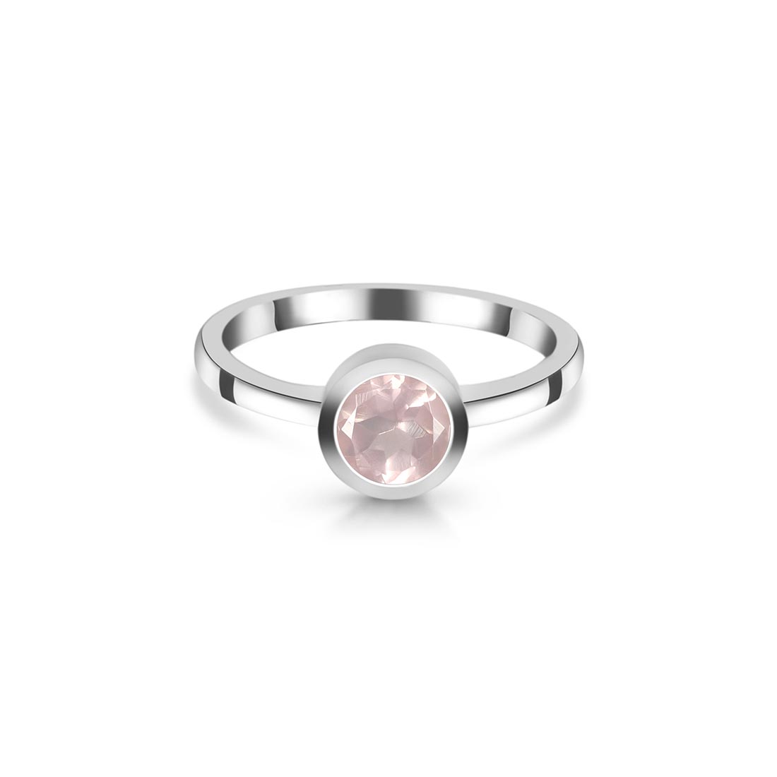Rose Quartz Ring-(RSQ-SR-237.)