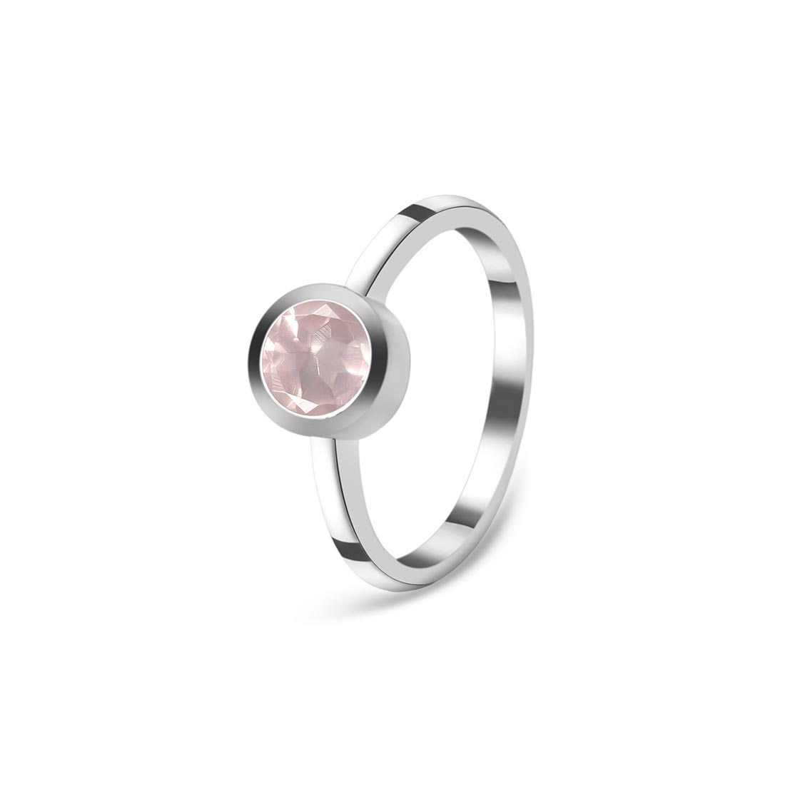 Rose Quartz Ring-(RSQ-SR-237.)