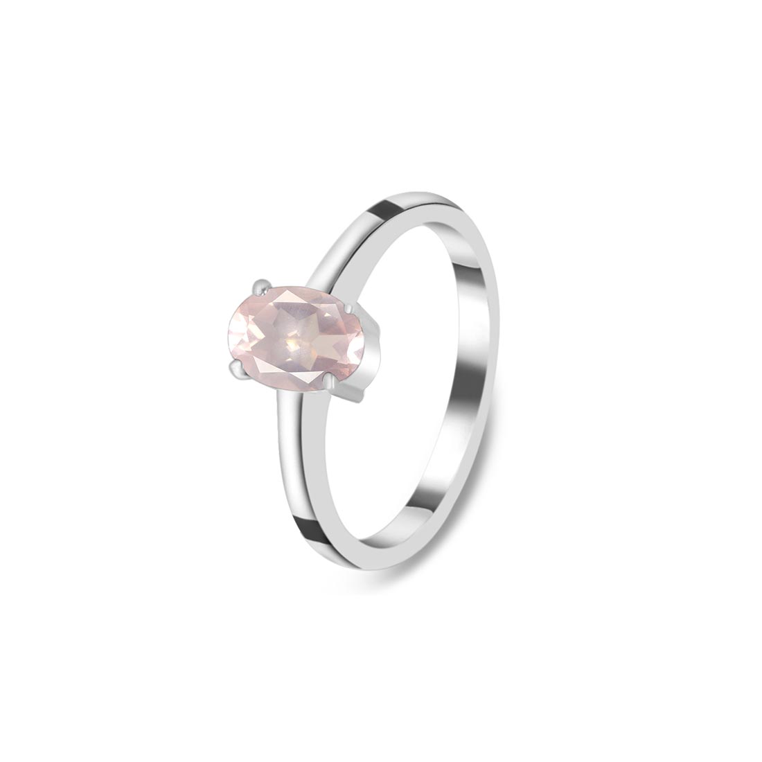 Rose Quartz Ring-(RSQ-SR-242.)