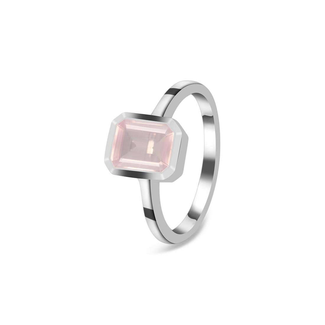 Rose Quartz Ring-(RSQ-SR-246.)