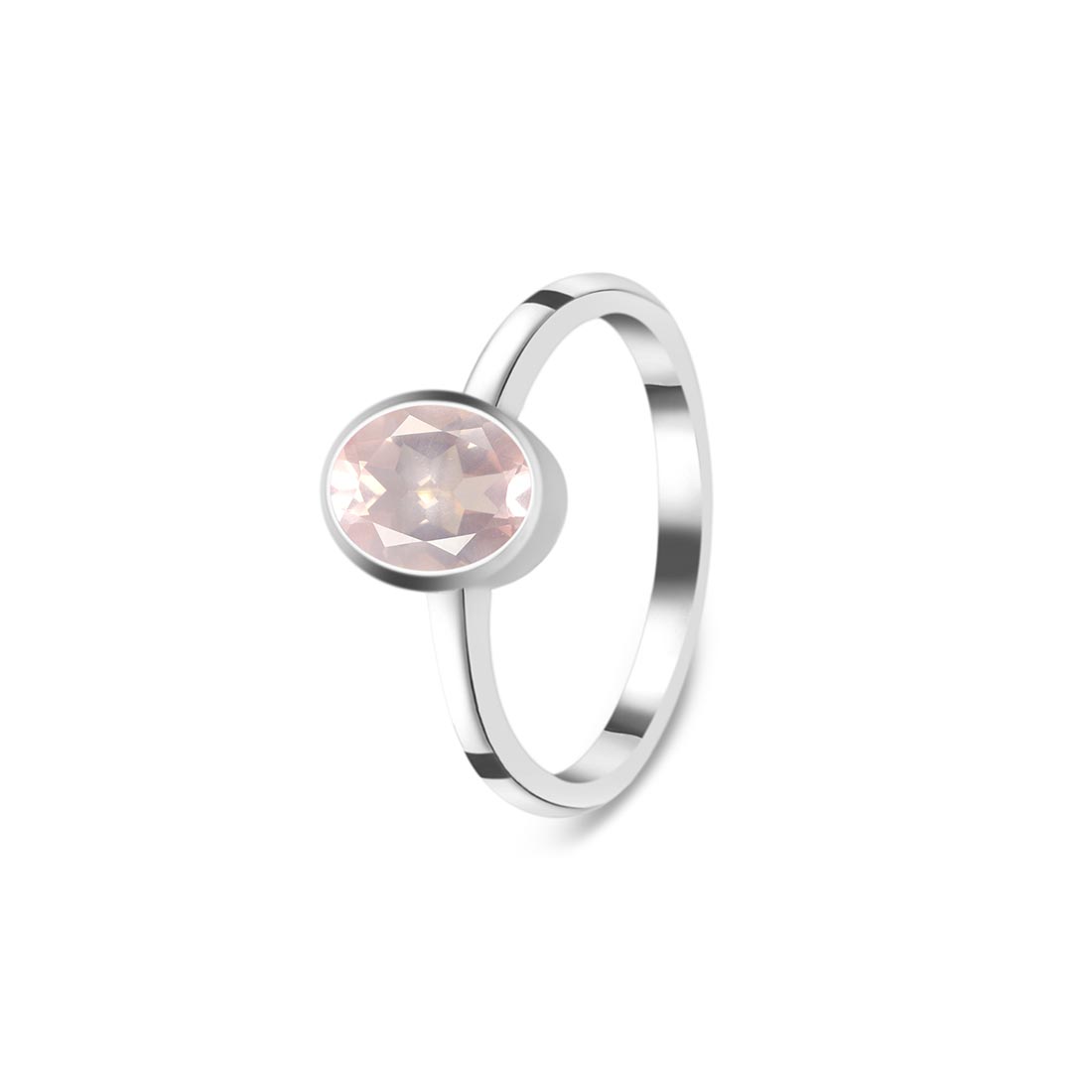 Rose Quartz Ring-(RSQ-SR-248.)