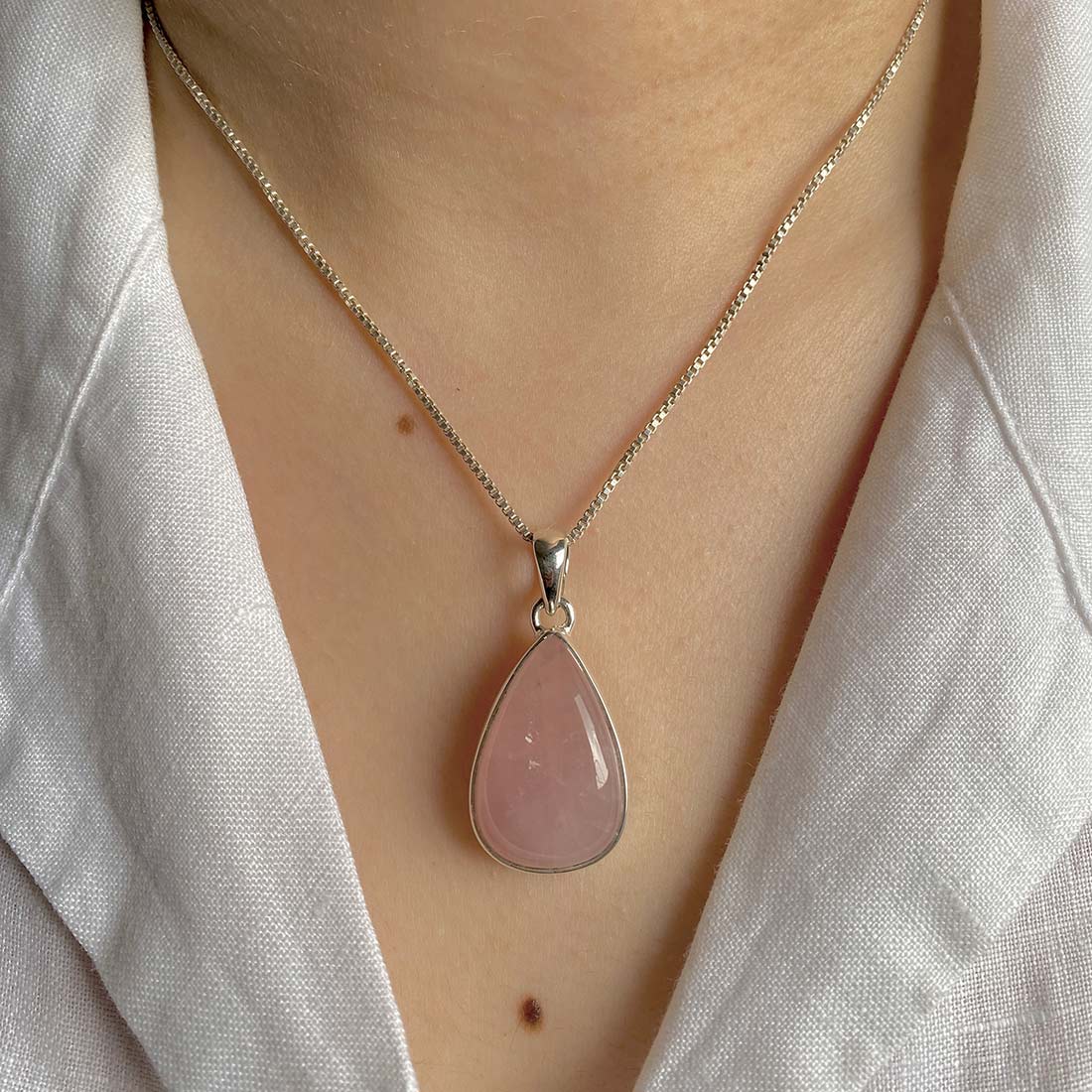 Rose Quartz Pendant-(RSQ-P-1.)