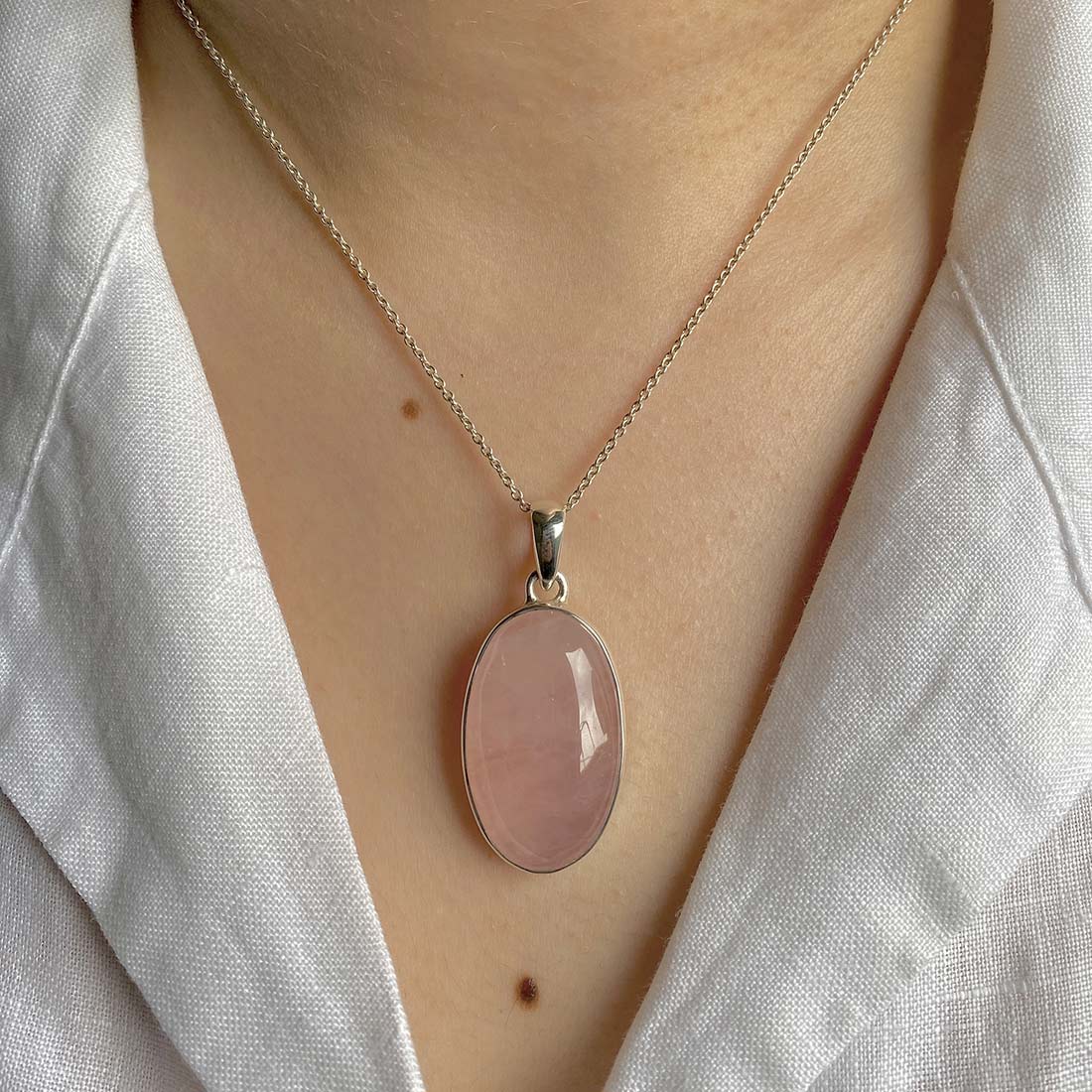 Rose Quartz Pendant-(RSQ-P-10.)