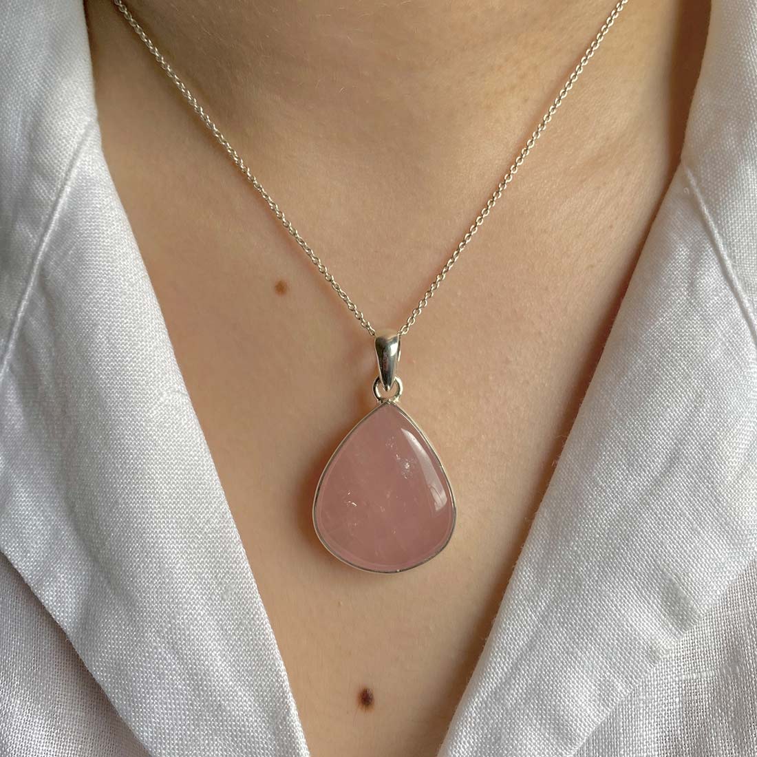 Rose Quartz Pendant-(RSQ-P-13.)