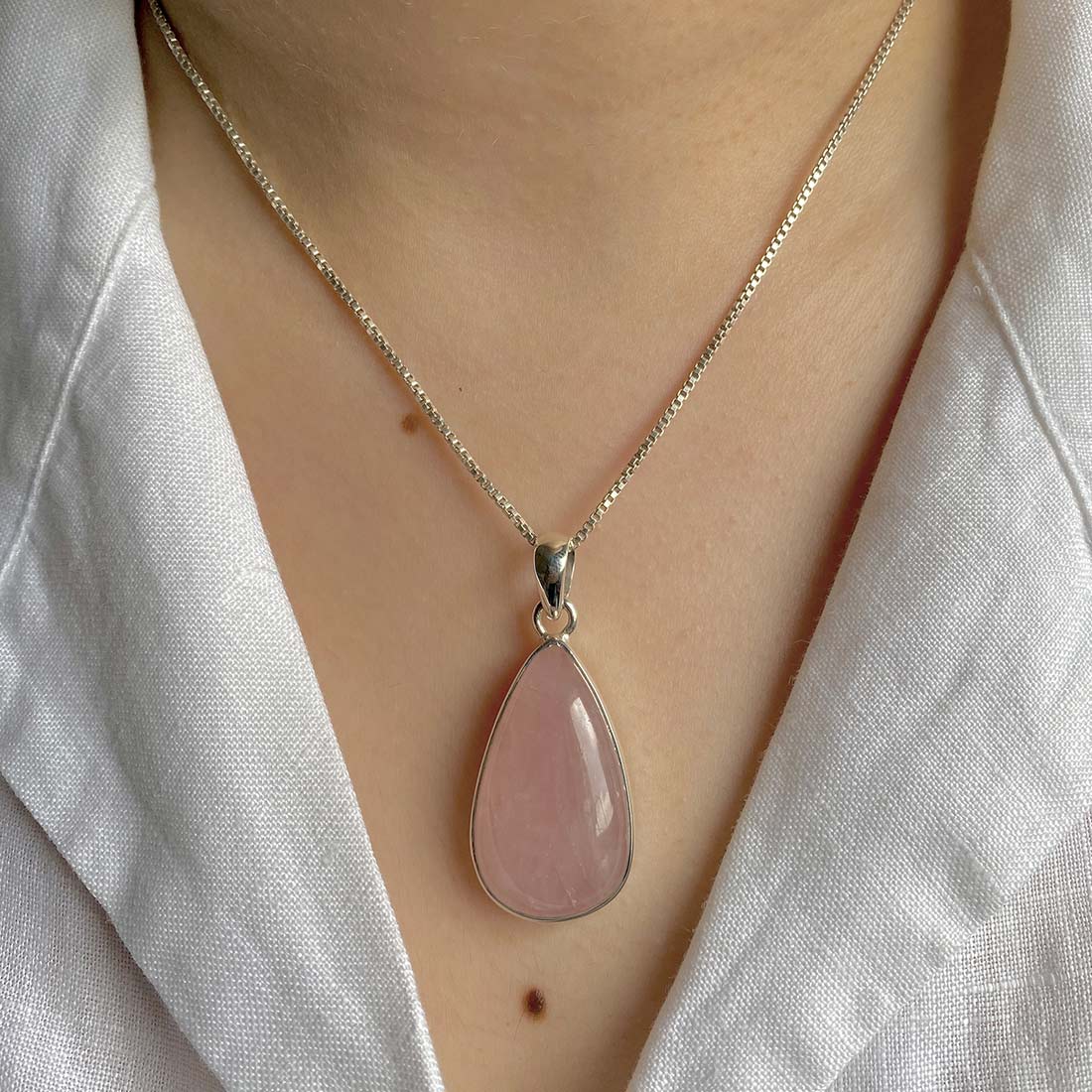 Rose Quartz Pendant-(RSQ-P-14.)