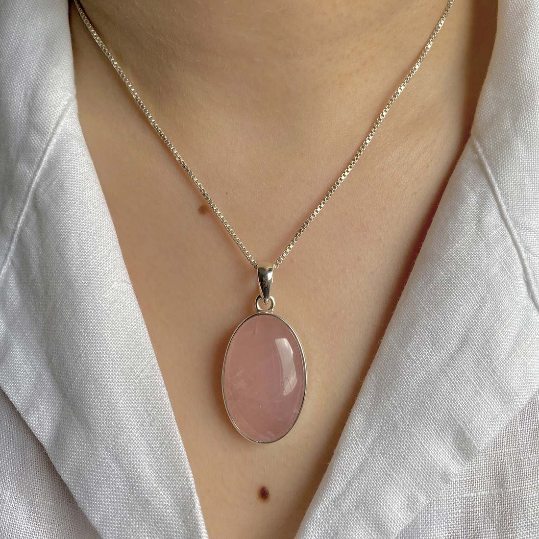 Rose Quartz Pendant-(RSQ-P-15.)