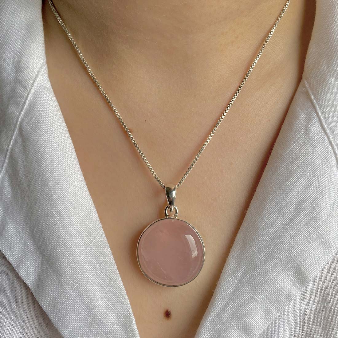 Rose Quartz Pendant-(RSQ-P-16.)