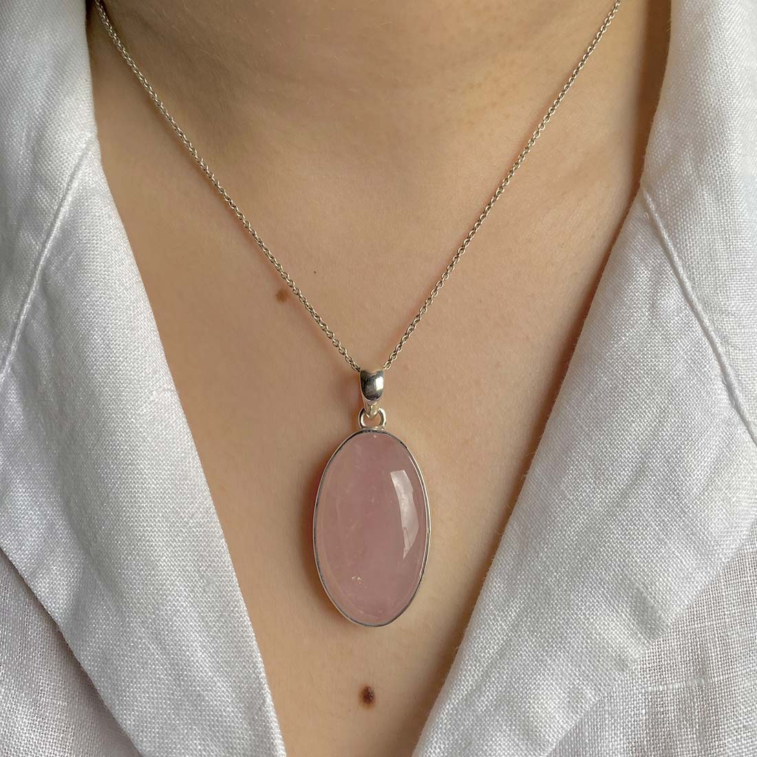 Rose Quartz Pendant-(RSQ-P-19.)