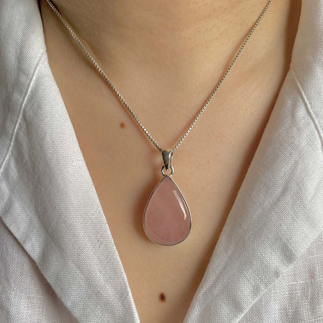 Rose Quartz Pendant-(RSQ-P-2.)